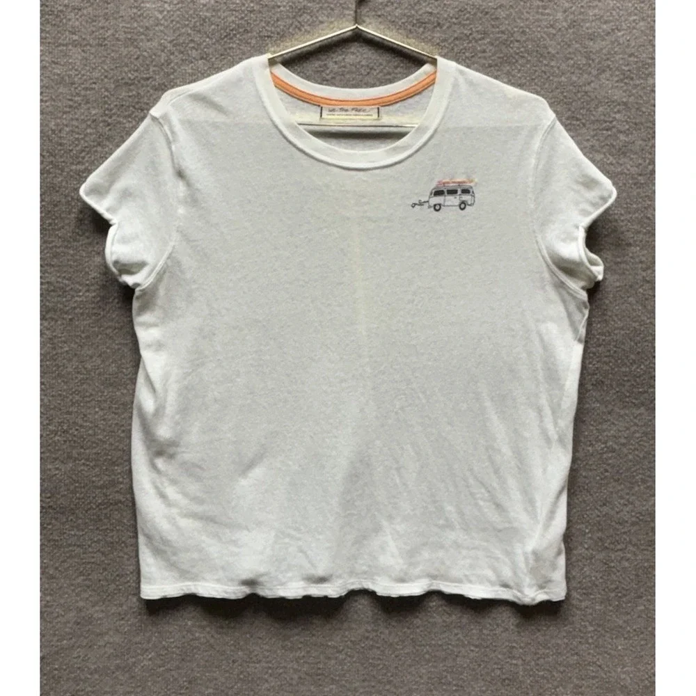 Free People Ivy T-shirt Women's Medium White Short Sleeve Soft Tee We The Free